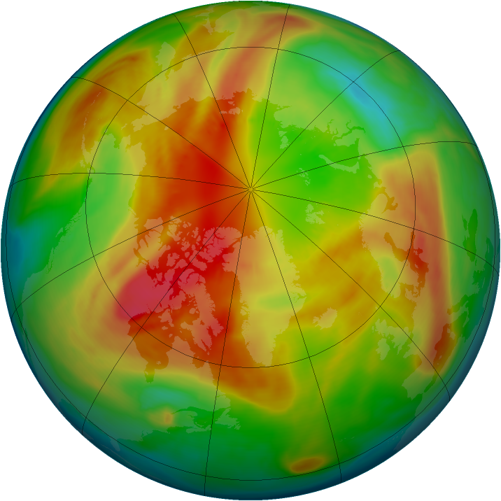 Arctic ozone map for 05 March 2008